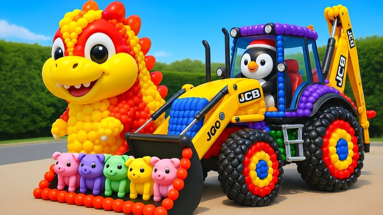 The mascot vibrato assistant JCB and Tractor on the football field is popular, co produced