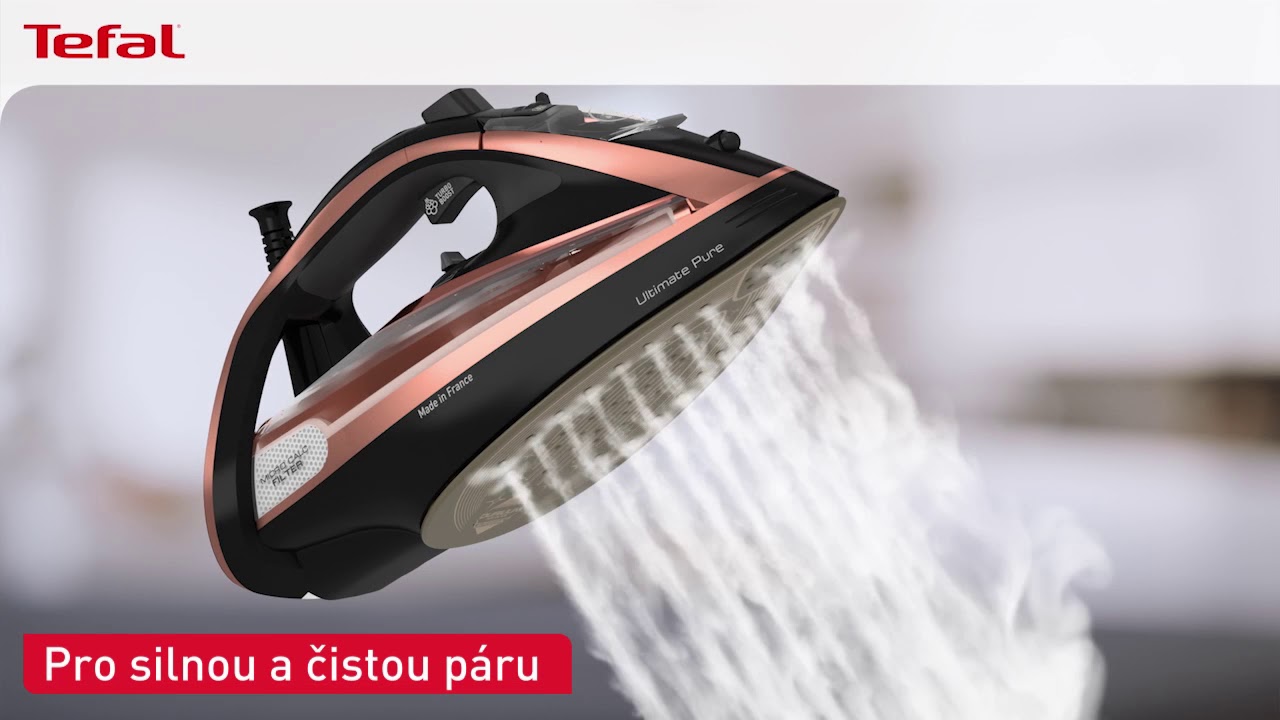 Tefal Ultimate Pure FV98xx | Nejvýkonější napařovací žehlička | CZ