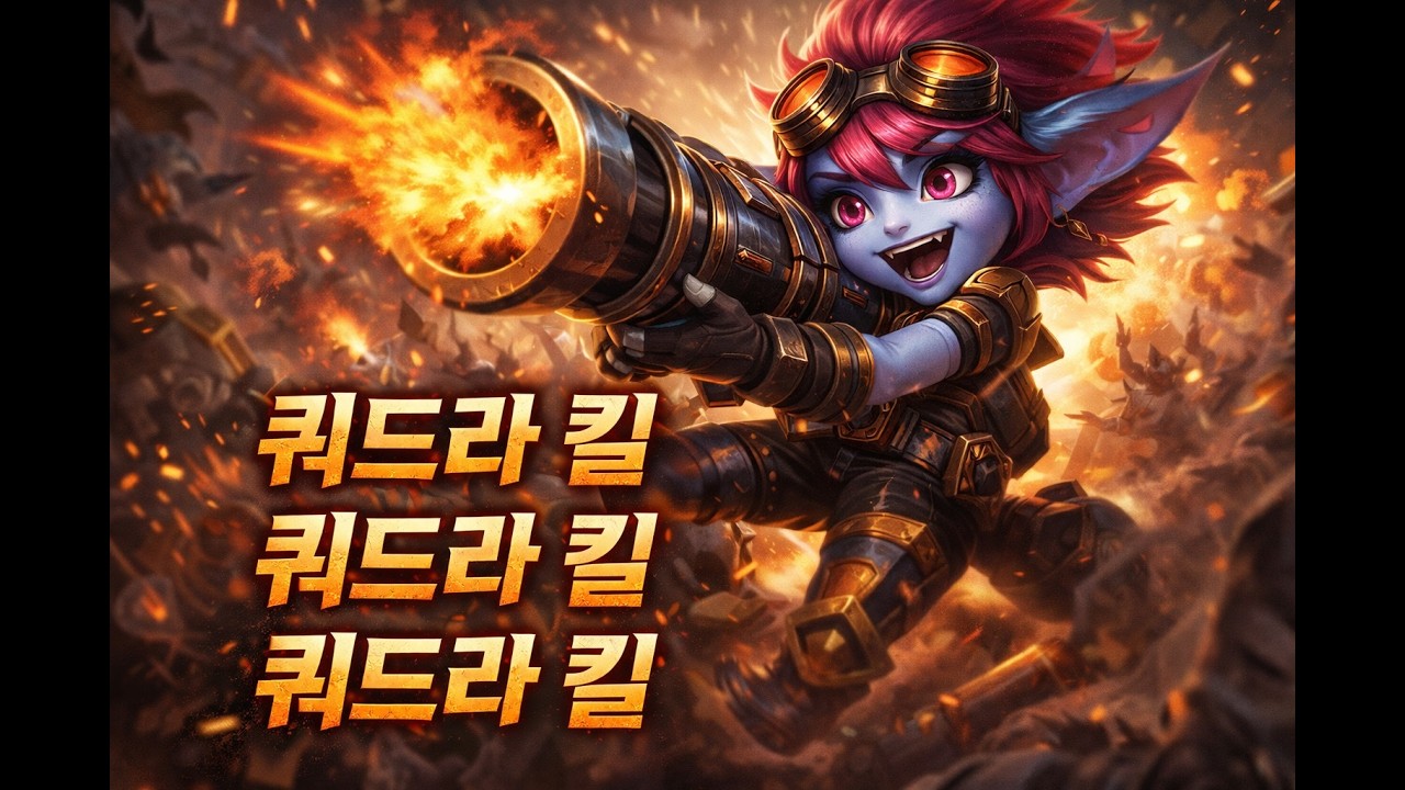 쿼드라 킬만 3번 다 폭파시키는 트리스타나
