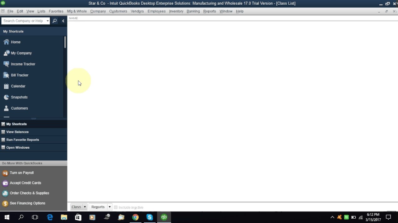 QuickBooks Tutorial 07  How to setup & use class tracking in QuickBooks