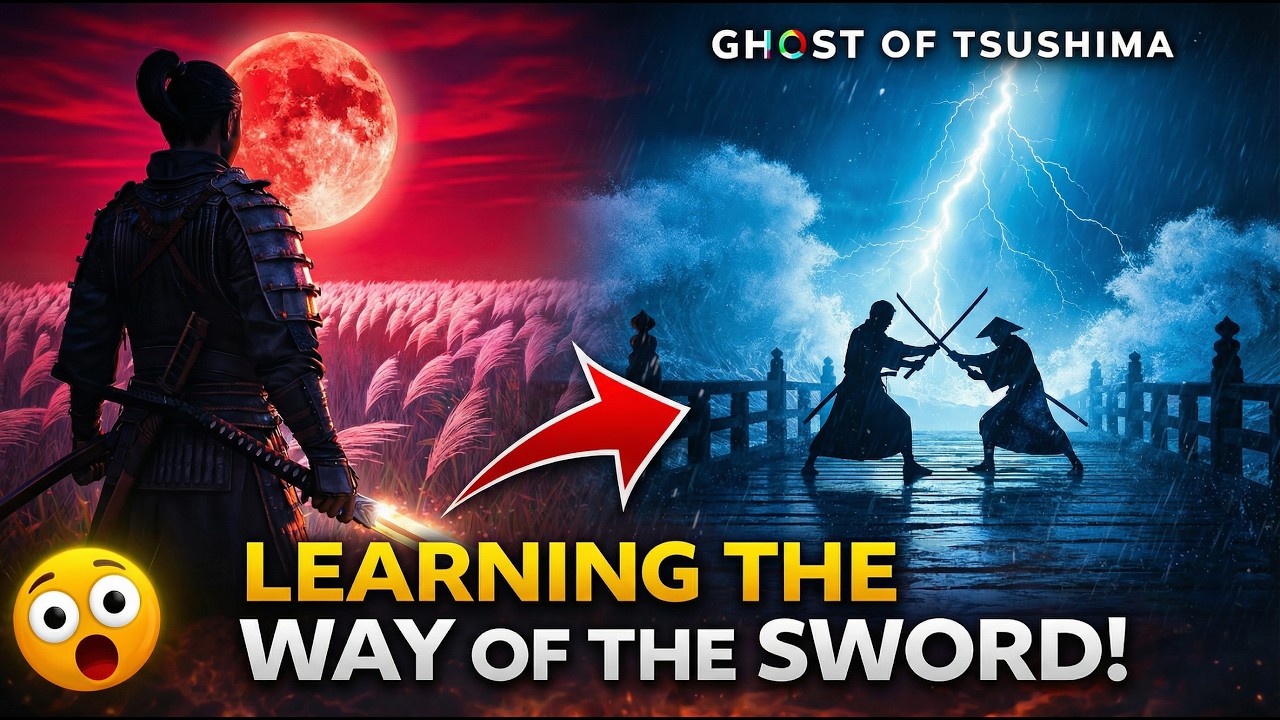 Ghost of Tsushima 4K HDR – Освоение пути меча | Эпическая сцена тренировки самурая ⚔️