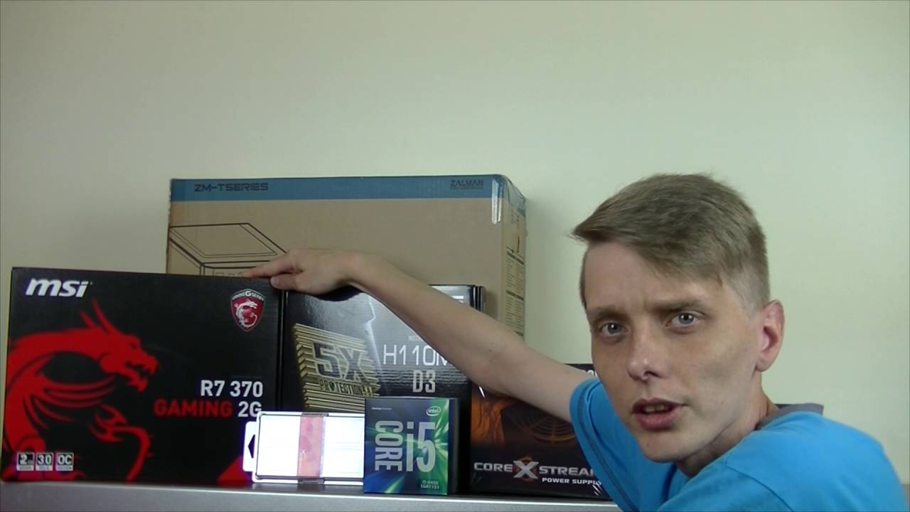 i5 6400 + MSI R7 370 + asus H110M2 D3  Prezentacja części