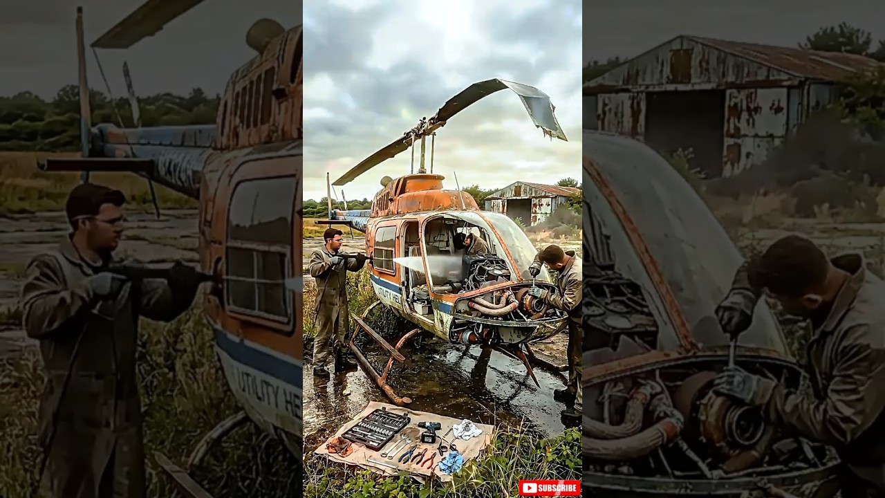 Abandoned Helicopter Restoration &ndash; From Rusted Wreck to Fully Rebuilt Flying Machine | Satisfying