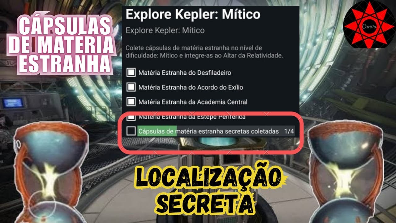 Capsulas de Matéria Estranha ( MÍTICO )- LOCALIZAÇÃO SECRETA - DESTINY 2