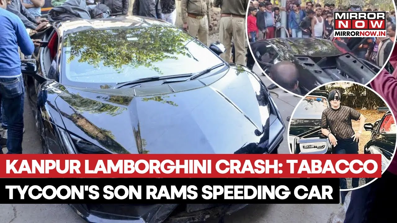 Kanpur Lamborghini Crash: Tabacco Tycoon's Son Rams Speeding Car, Injures 6 People | Watch