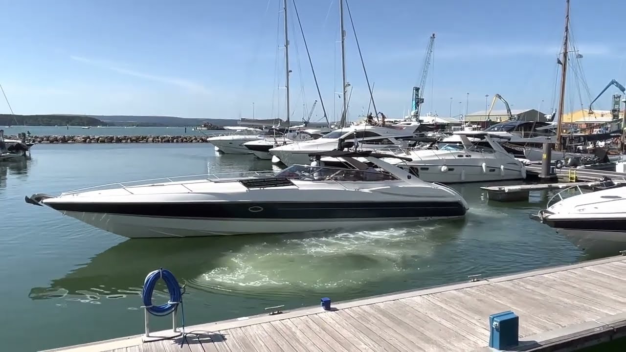 Sunseeker: 48 Superhawks leaving Poole Quay on a charter