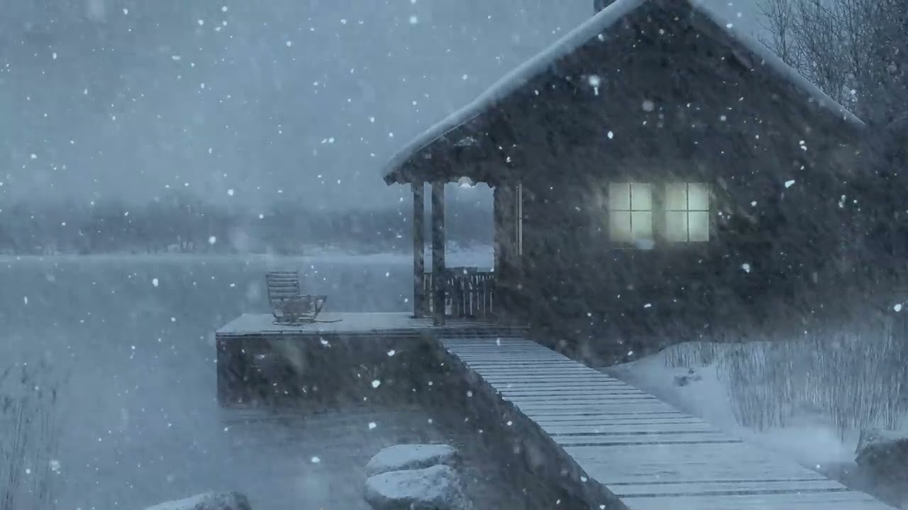 Night Snowstorm | Blizzard Sounds with Howling Wind for Peaceful Sleep | White Noise for Relax