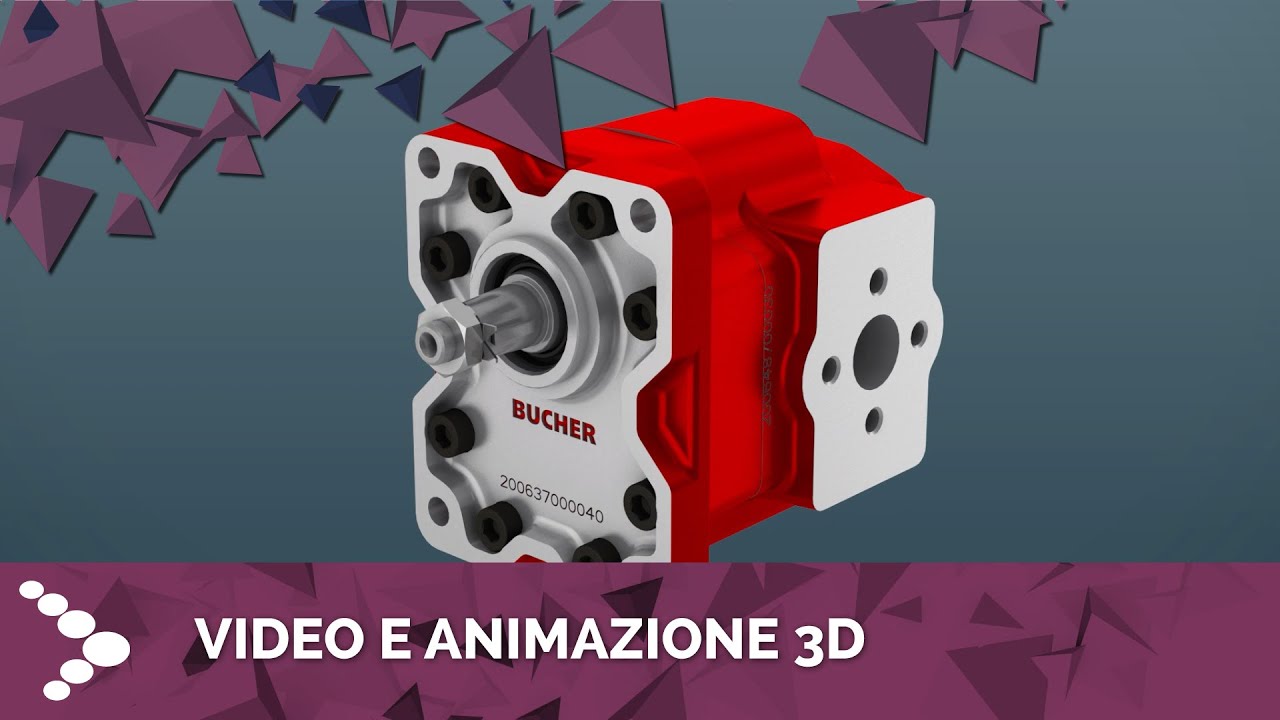 Animazione 3D Pompa ad ingranaggi esterni in ghisa AP312 HP