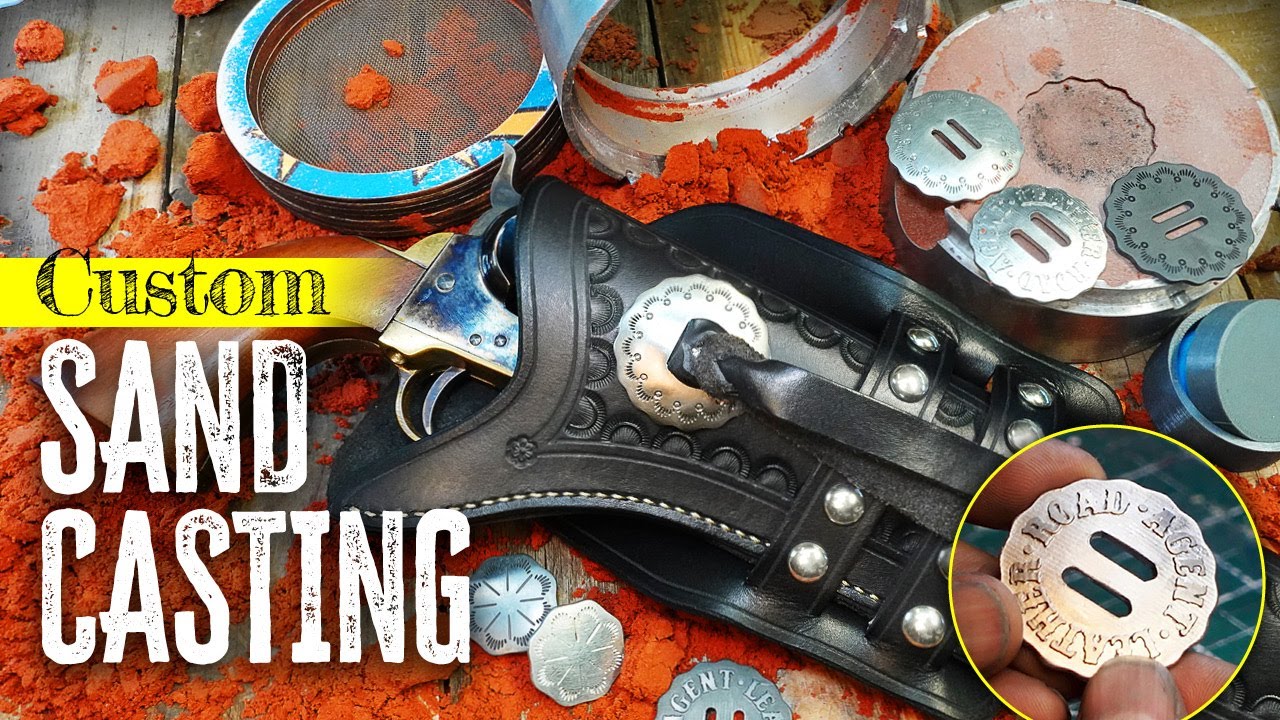 Casting Metal Conchos DIY - ASMR Leathercraft