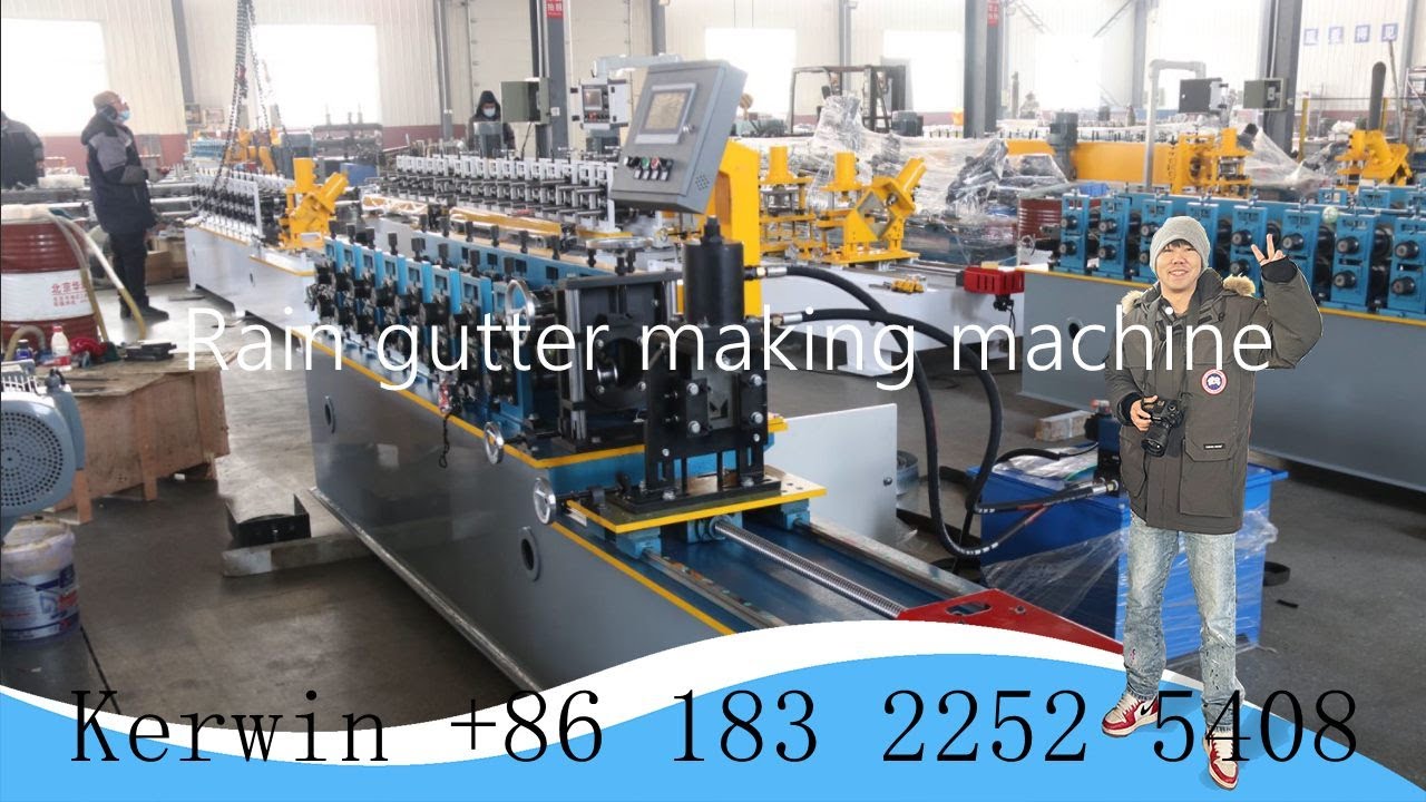 Rain gutter making machine