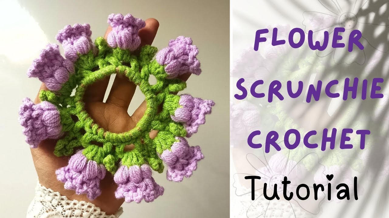 How to crochet flower scrunchies | beautiful | scrunchie crochet tutorial |  crochet ideas 