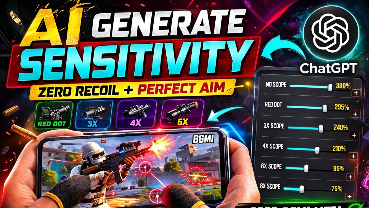 2026 🔥 Best Gyro Sensitivity for BGMI 🔥 Zero Recoil + Perfect Aim(4.3 update)#bgmi #sensitivity#pubg