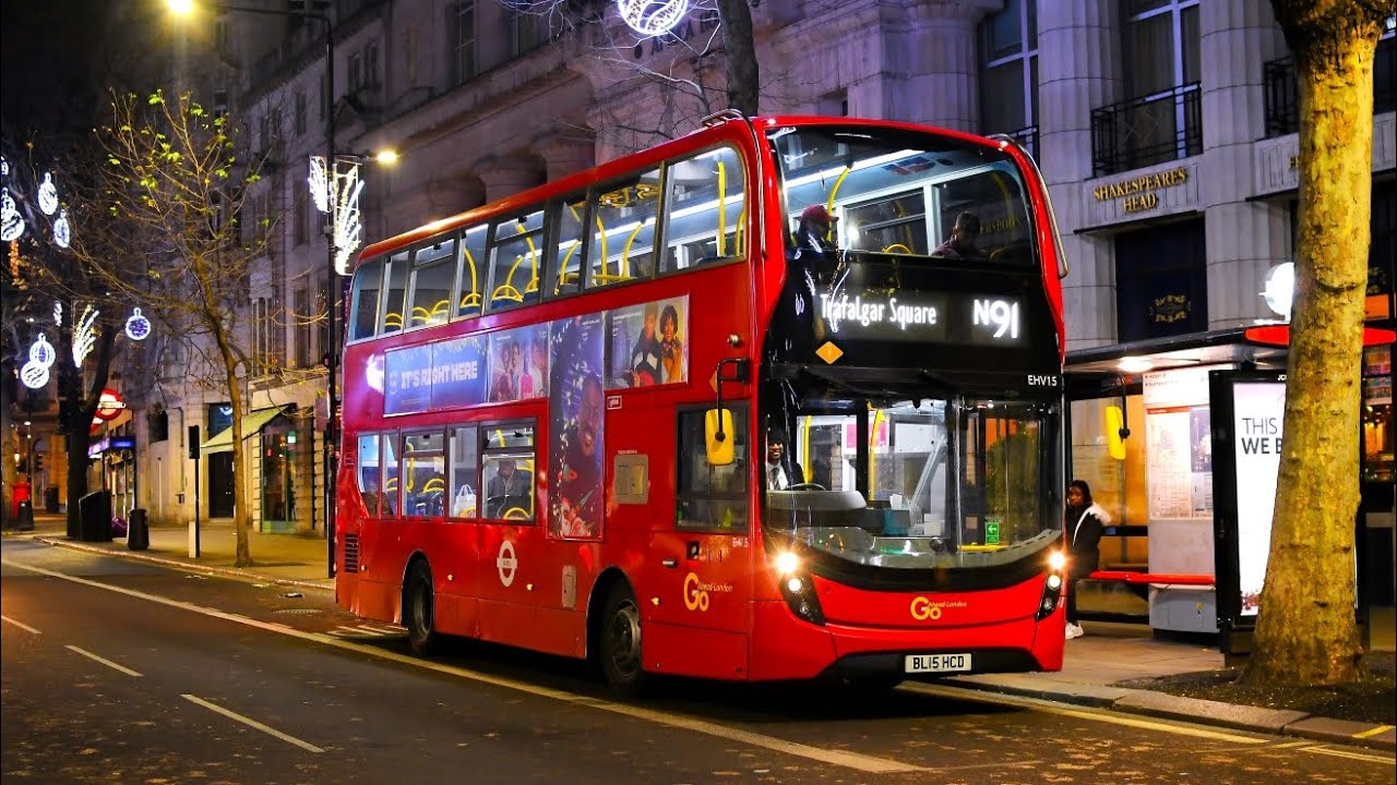 Go-Ahead London | Route N91 | EHV15, BL15HCD | Southgate - Cockfosters