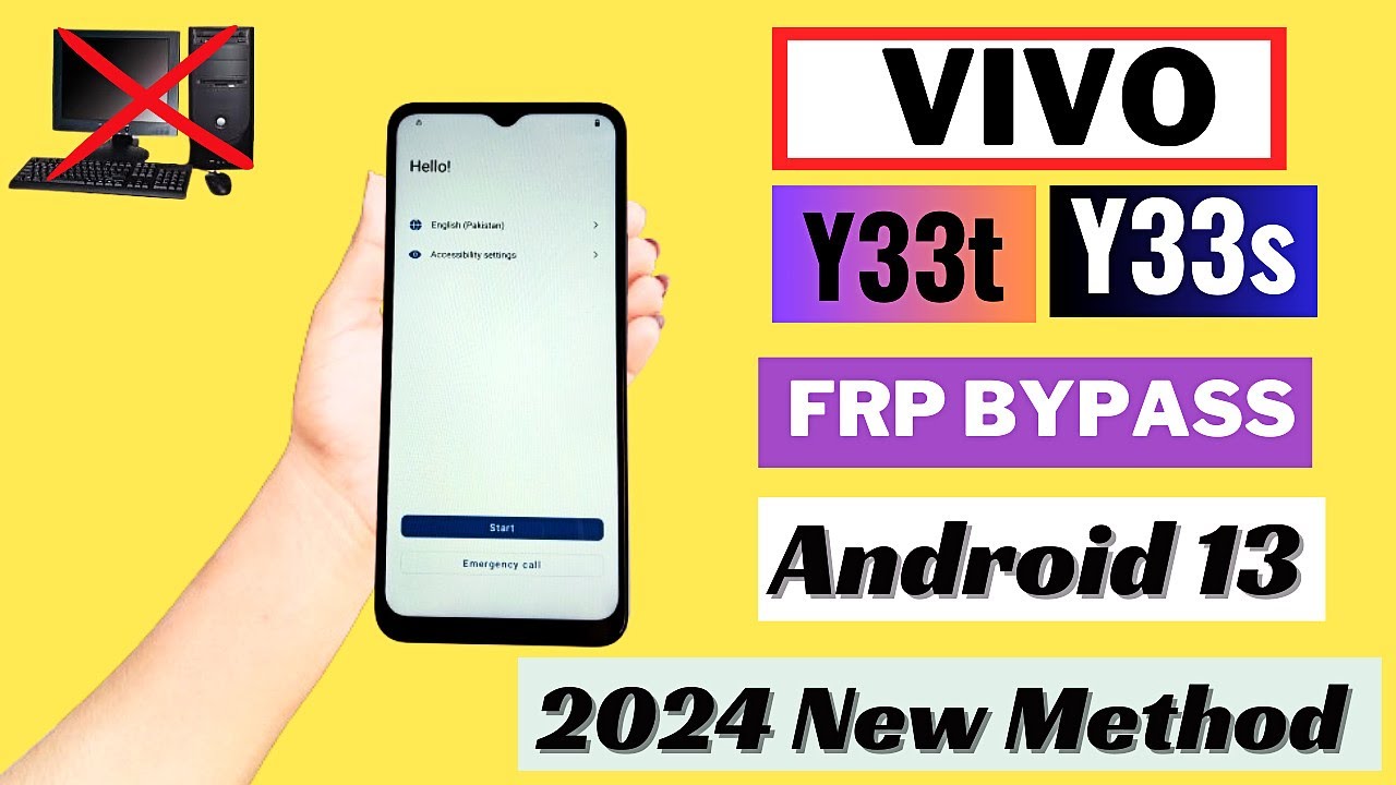 Vivo Y33s / Y33t FRP Bypass Android 13 ✅ | (Reset 0ption Not Working) | 2024 New Method Without PC