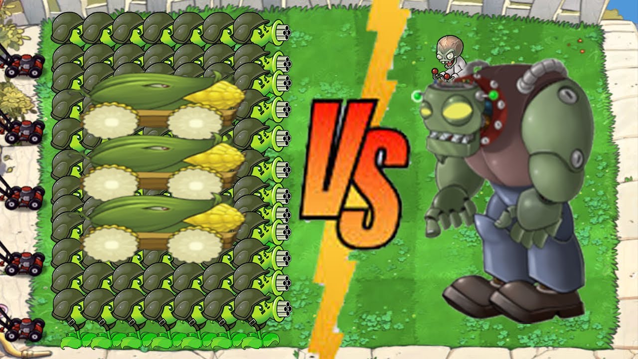 Plants vs Zombies Epic Fight - Gatling Pea vs Cob Cannon vs 999 Gargantuar Zombies