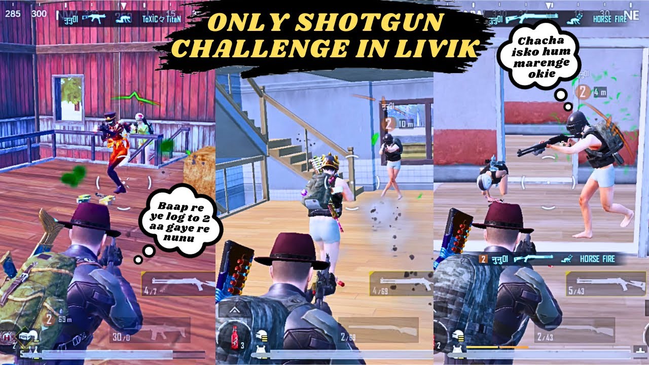 ONLY SHOTGUN CHALLENGE BY NUNU CHACHA |BGMI|