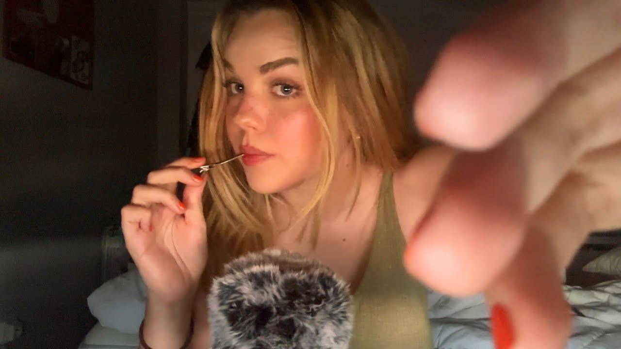 ASMR doing your eyebrows ✨(close up personal attention, plucking)