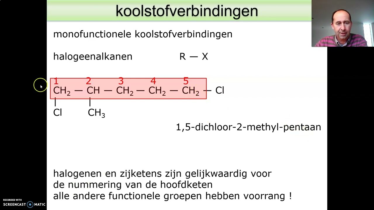 05 - koolstofverbindingen - 04 halogeenalkanen alcoholen ketonen aldehyden carbonzuren ethers esters