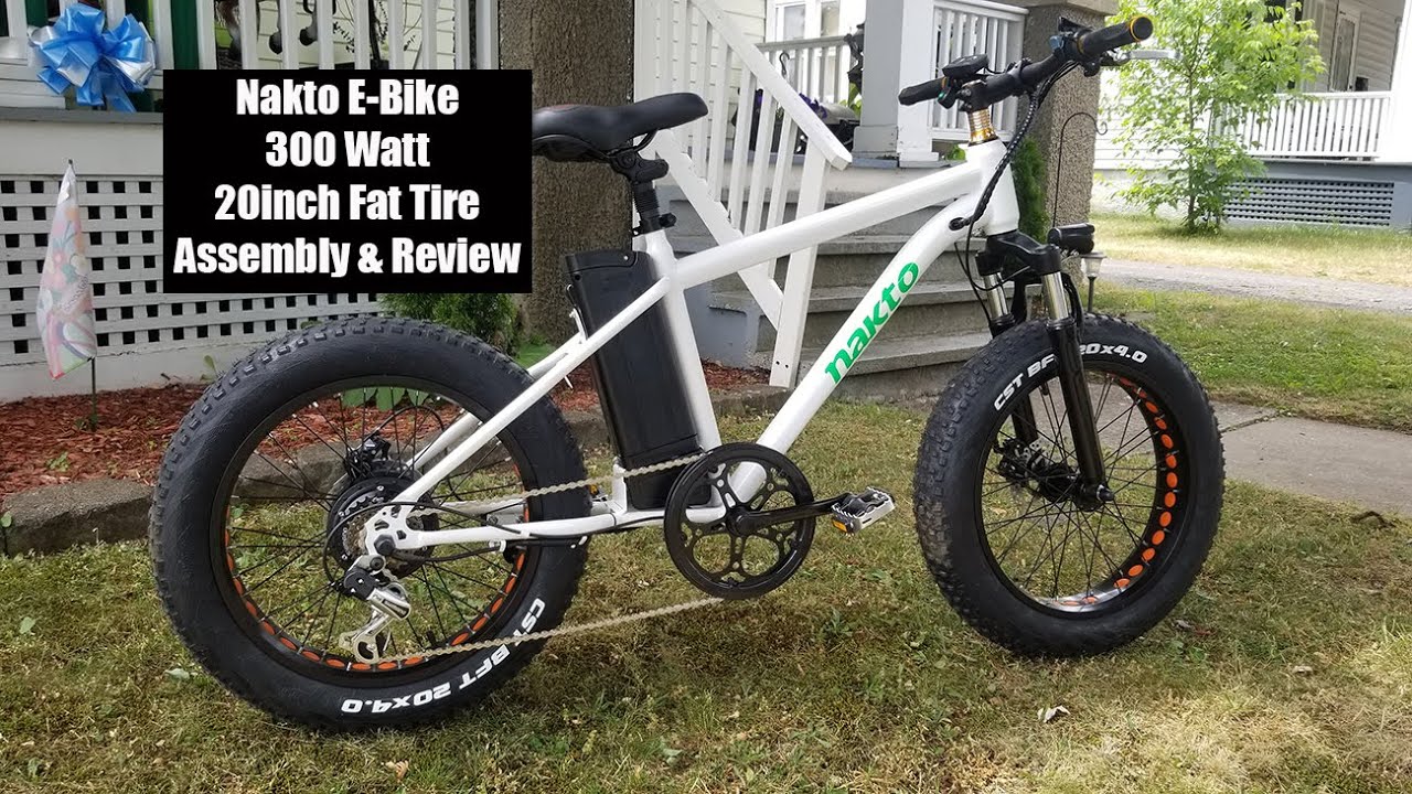 Nakto E-Bike Unboxing Review 20 inch Fat Tire 300w Electric Bicycle Assembly Review