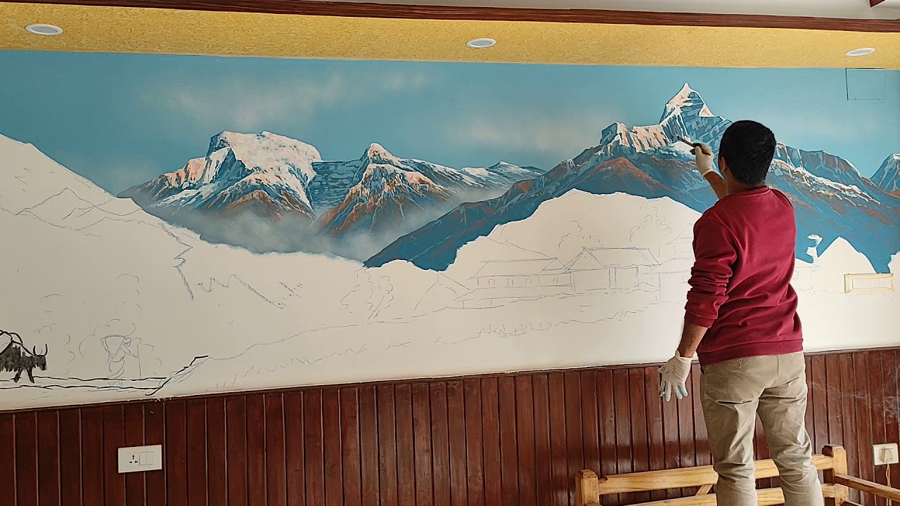 wall art fishtail mountain(1)