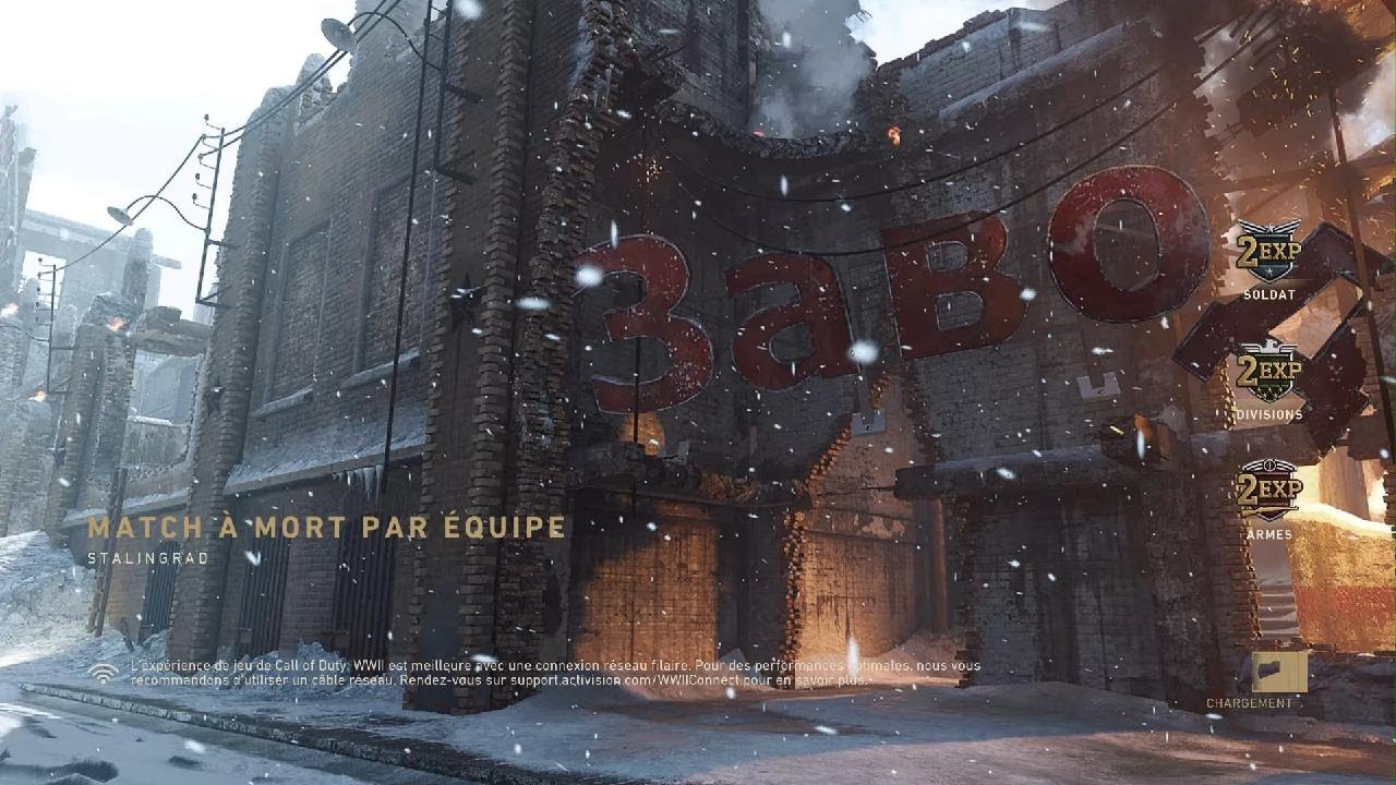 Carte dlc STALINGRAD sur call of duty ww2 avec Diablolulu en match &agrave; mort