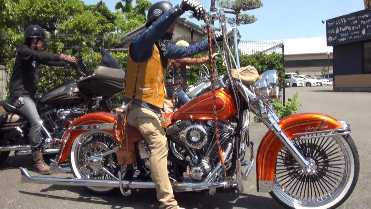 女性ハーレーライダー　竹槍　1994ハーレーダビッドソンソフテイルヘリテイジ　2013HARLEY-DAVIDSON TR　ハーレーダビッドソンヘリテイジ　兵庫県　姫路