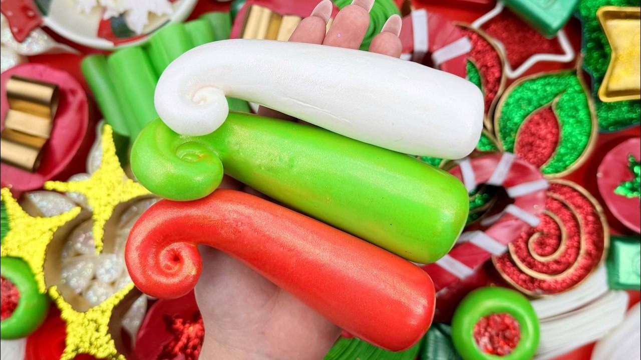 @AllaAsmr ASMR★Soap boxes with foam glitter & starch★4K★