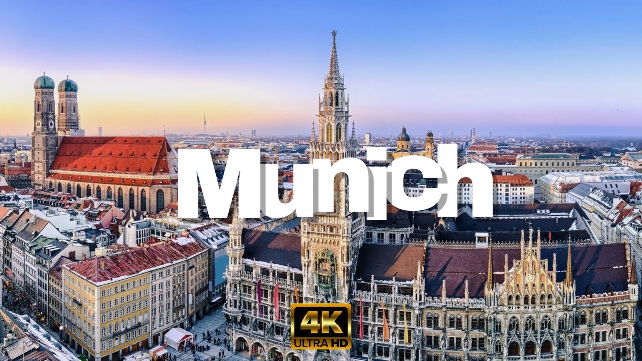 Munich drone footage - M;unich Marienplatz - Munich aerial