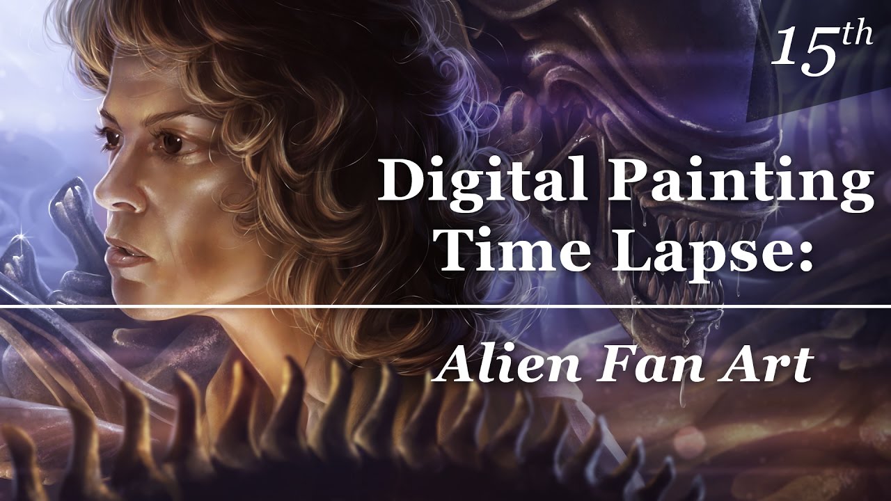 Ripley of Alien - Fan Art Fifteenth - Digital Painting Process Time Lapse