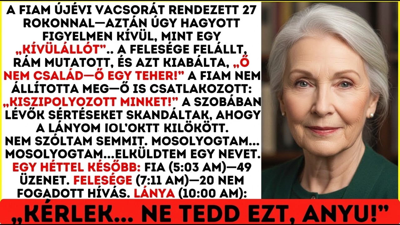 A fiam 27 rokont hívott szilveszterre—engem kívülállónak kezelt. Mosolyogtam… és írtam egy nevet.