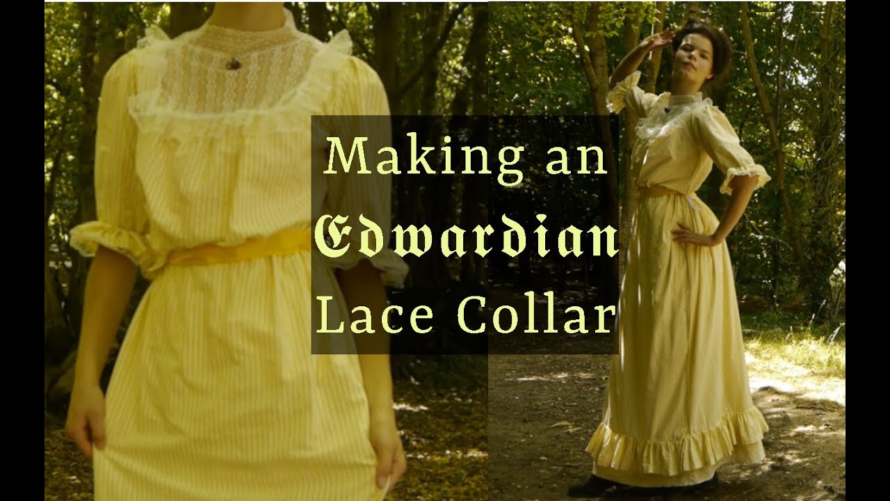 Sewing an Edwardian Lace Yoke / Detachable Collar | 100% Handsewn | Edwardian Dress Part 2
