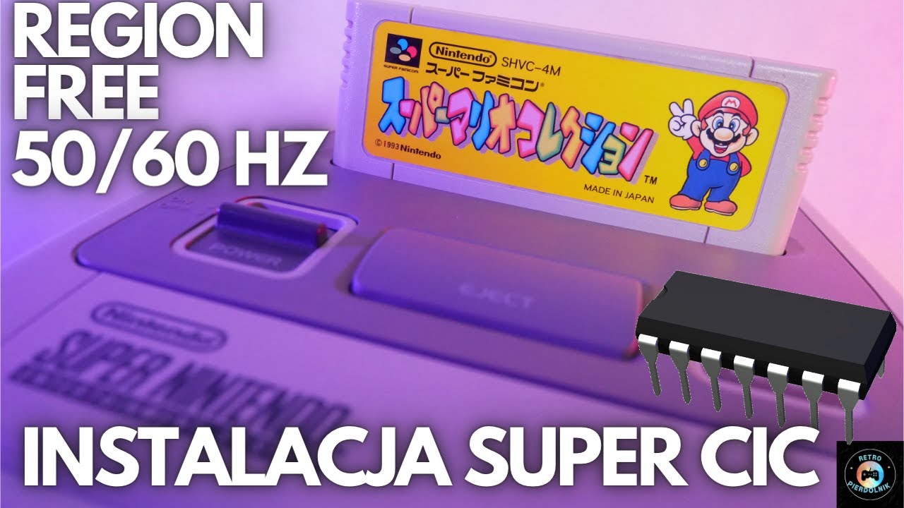 SNES Super CIC MOD / 60 HZ na SNES PAL / usunięcie blokady regionalanej