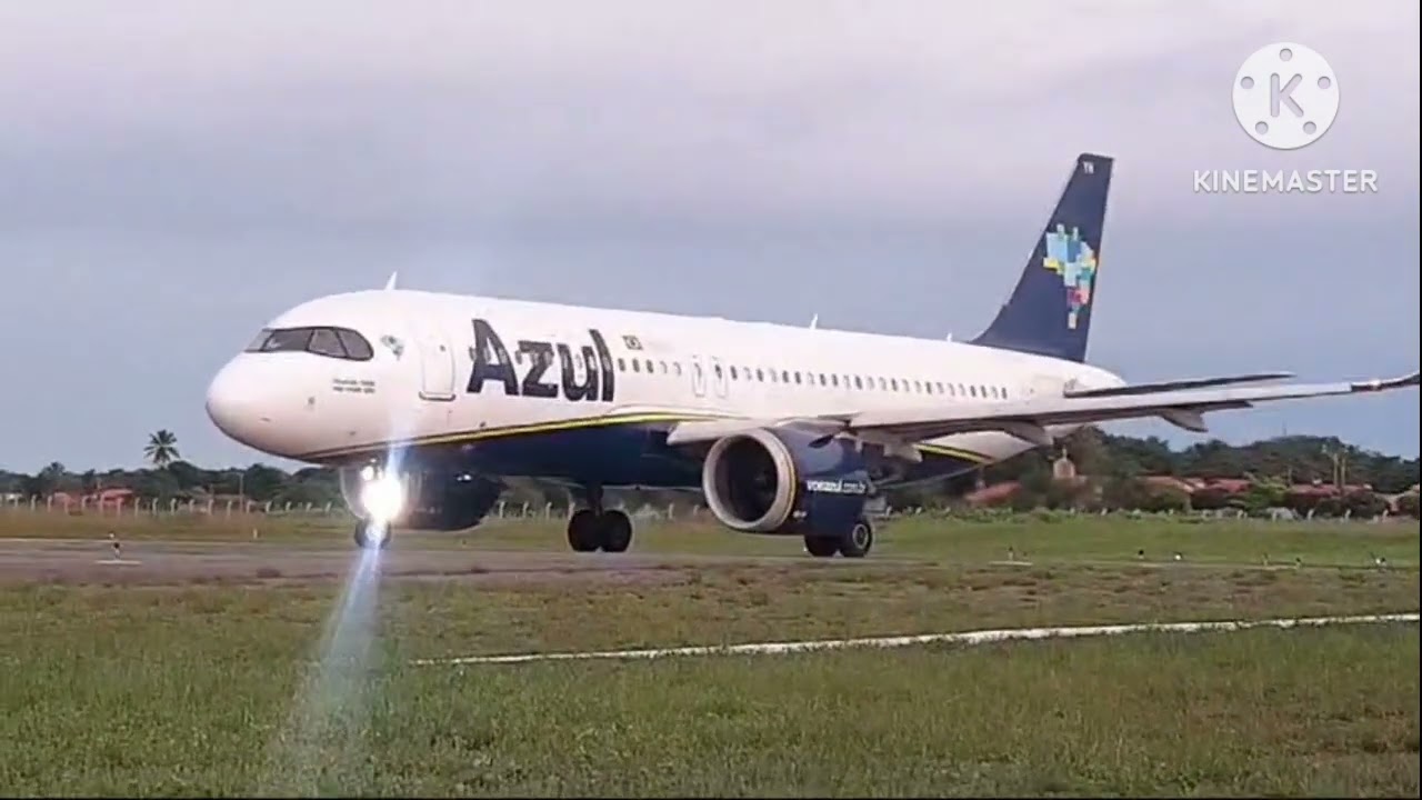 Azul A320-251N Pousando e Decolando no Aeroporto Internacional de Parnaíba Pi no dia 27.03.2024