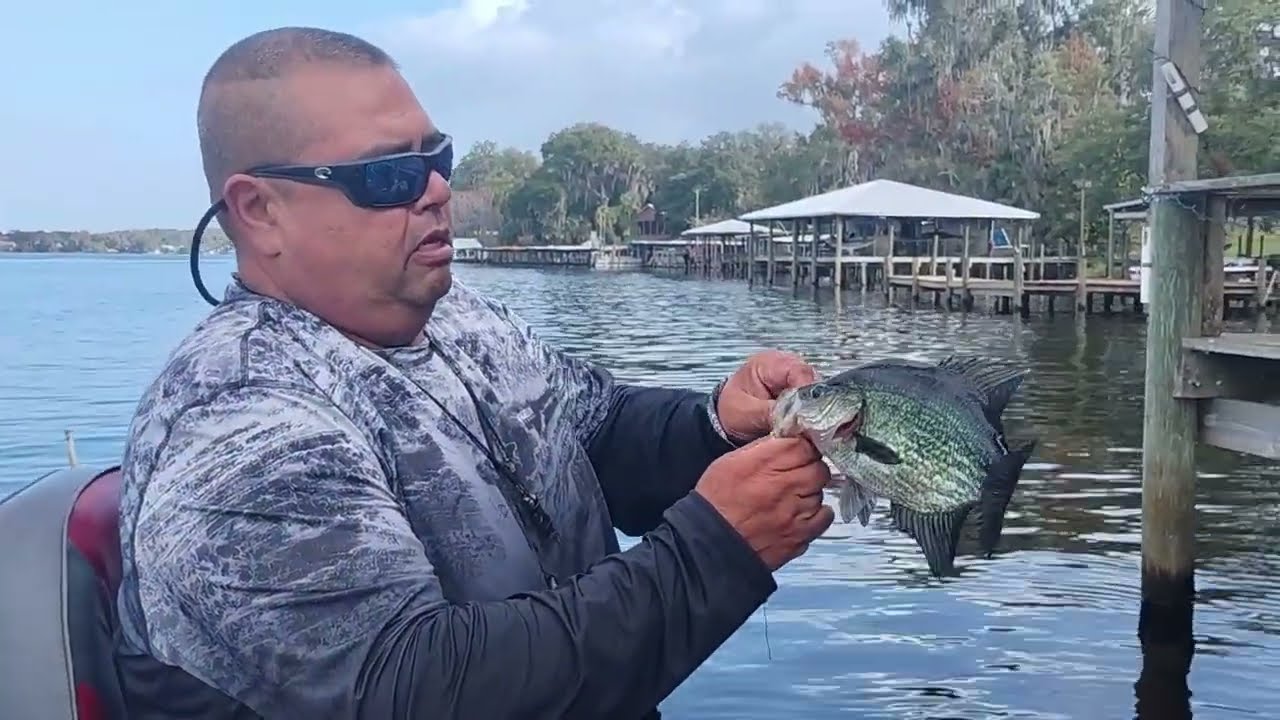 Dock shooting for crappie on the St. John River, FL