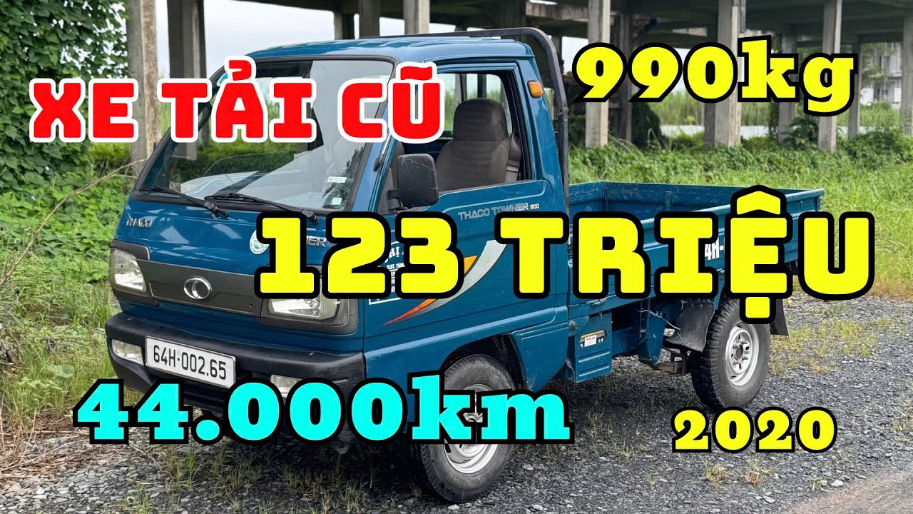 Xe tải cũ hơn 100 triệu tý đời cao, Thaco Towner800 tải 990kg chạy 44 ngàn cây, như xe mới.