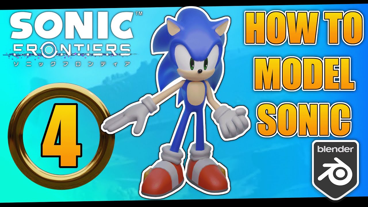 Sonic the Hedgehog 3D Model [Blender Modelling Tutorial][Part 4:Gloves]