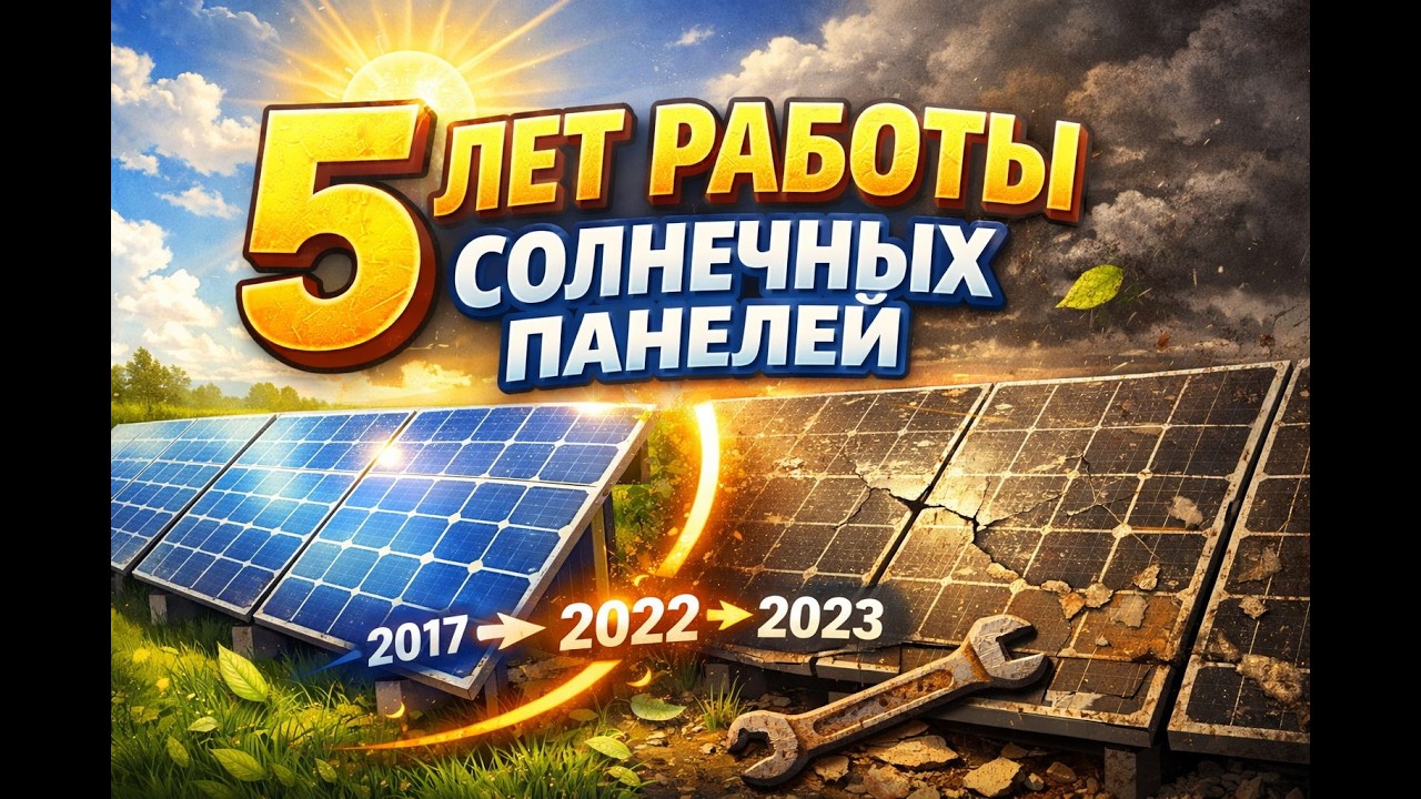 СОЛНЕЧНЫЕ ПАНЕЛИ: 5 ЛЕТ эксплуатации. Что случилось? Приятный бонус в конце видео
