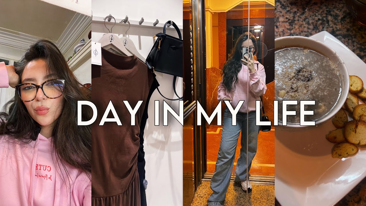 Day in life : grwm, shopping, mushroom soup recipe, skincare …