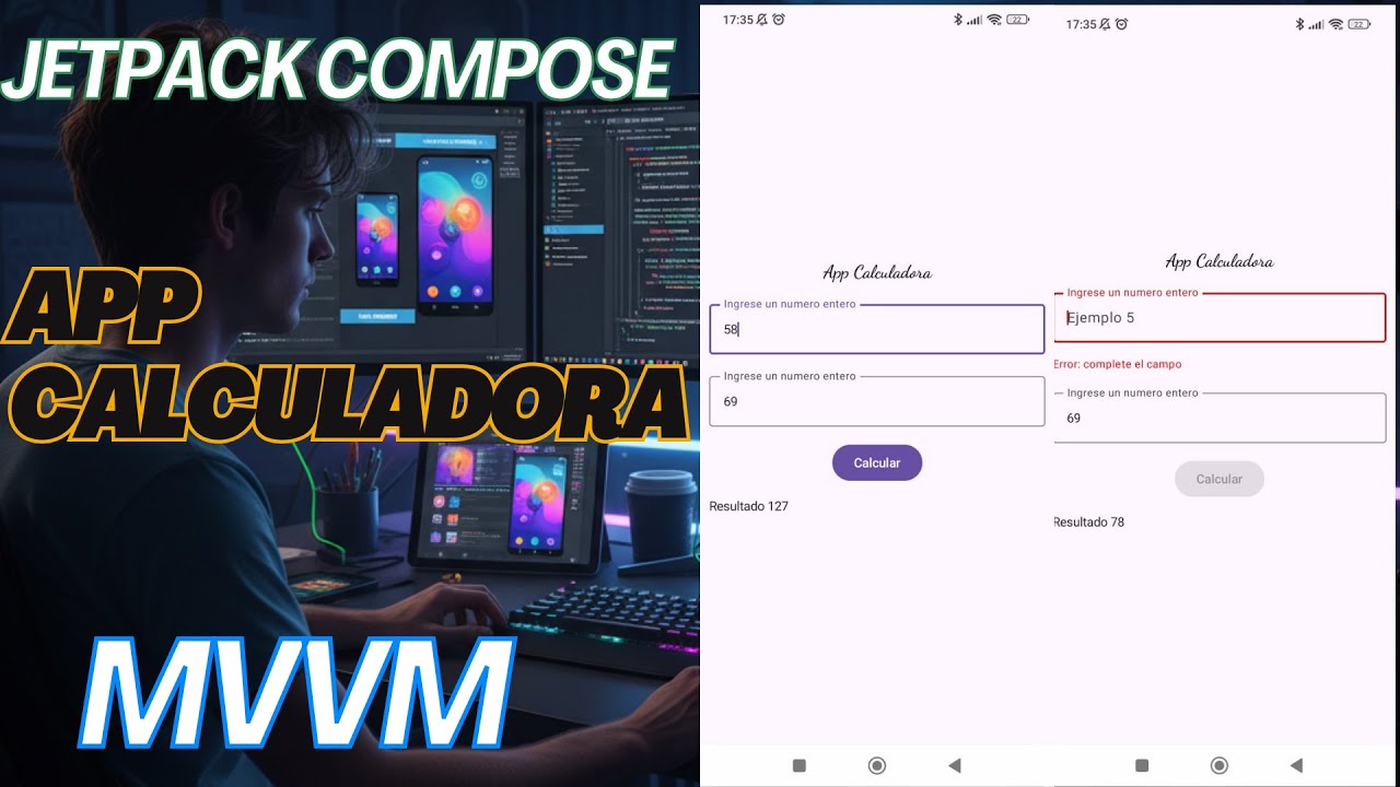 Arquitectura MVVM en Jetpack Compose :App Calculadora