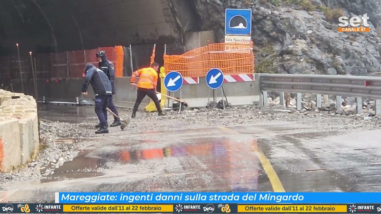 Mareggiate: ingenti danni sulla strada del Mingardo