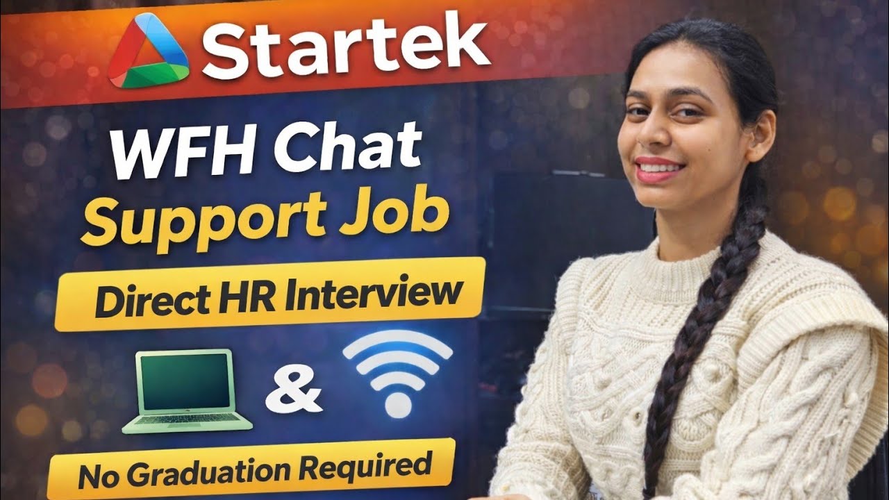 Work From Home Chat Customer Service Job | Startek | Salary Up to ₹19,000 | 10th&ndash;12th Pass Can Apply