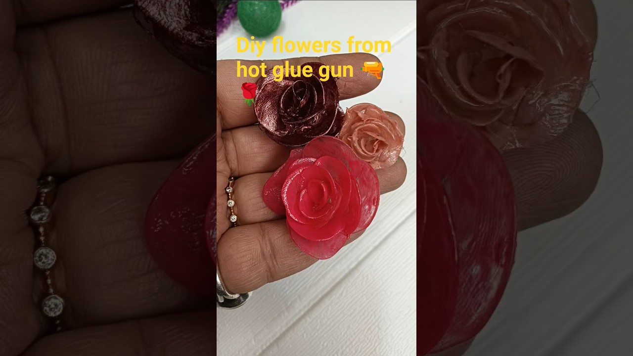 flowers with glue gun 
