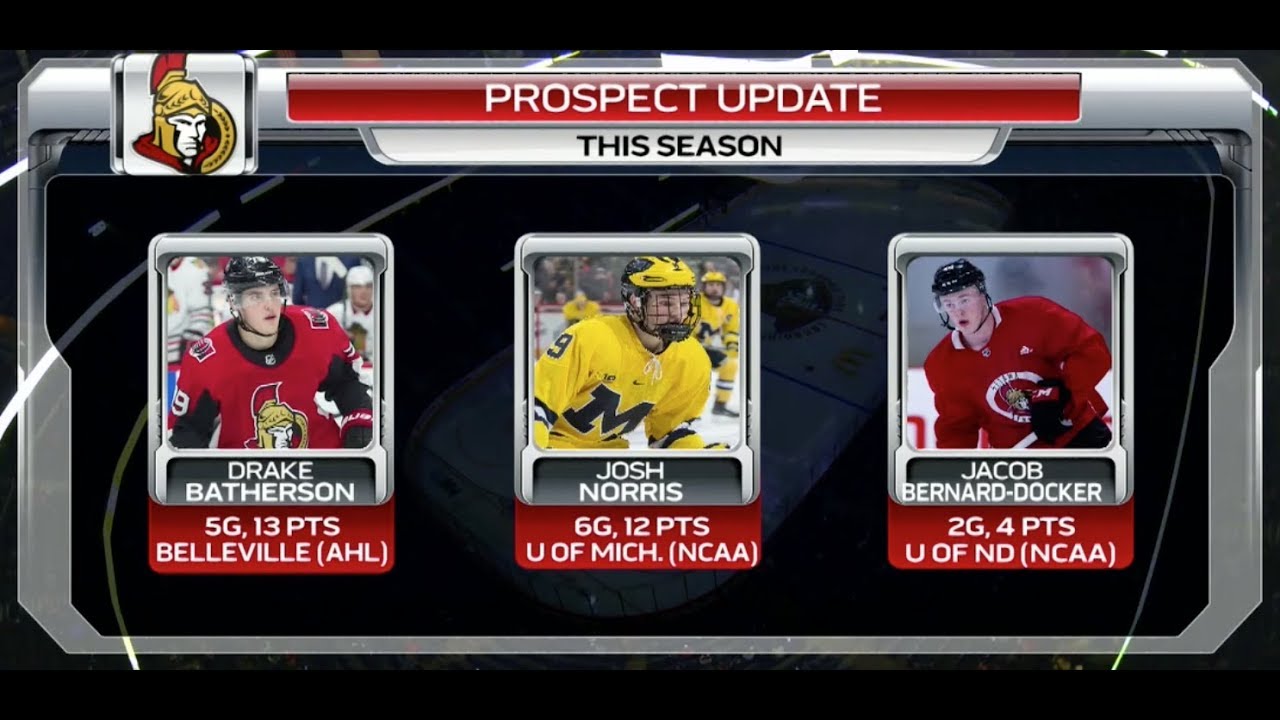 Sens Prospect Update - Batherson, Norris & Bernard-Docker