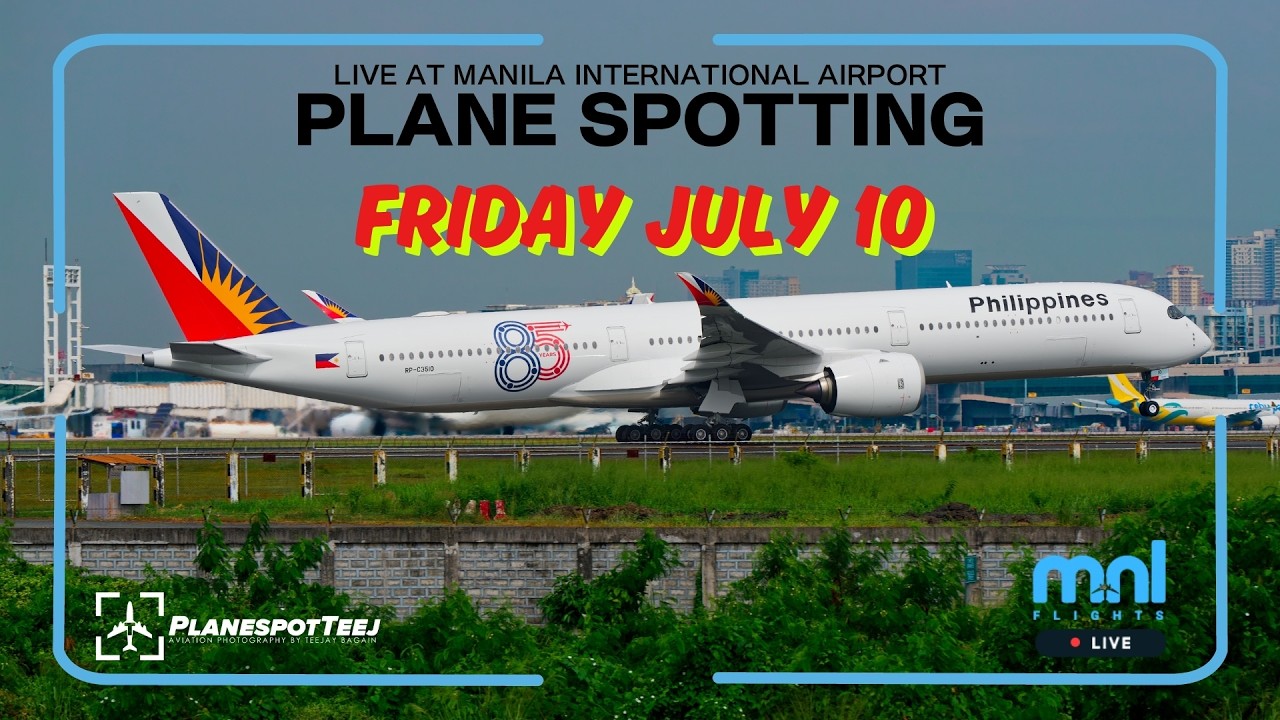 🔴 LIVE Typhoon Bavi 🌀 Manila Airport | Real ATC + Close Up Plane Spotting | RPLL | 7/10/26