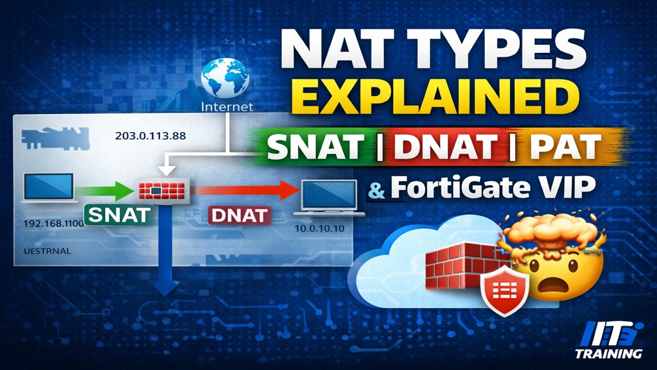 9- Understand differences between NAT, SNAT, PAT, DNAT & FortiGate VIPs