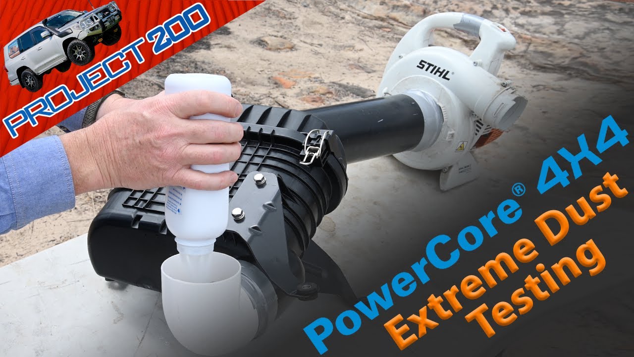 Dust testing a Donaldson PowerCore 4x4 XLC200K for a LandCruiser 200