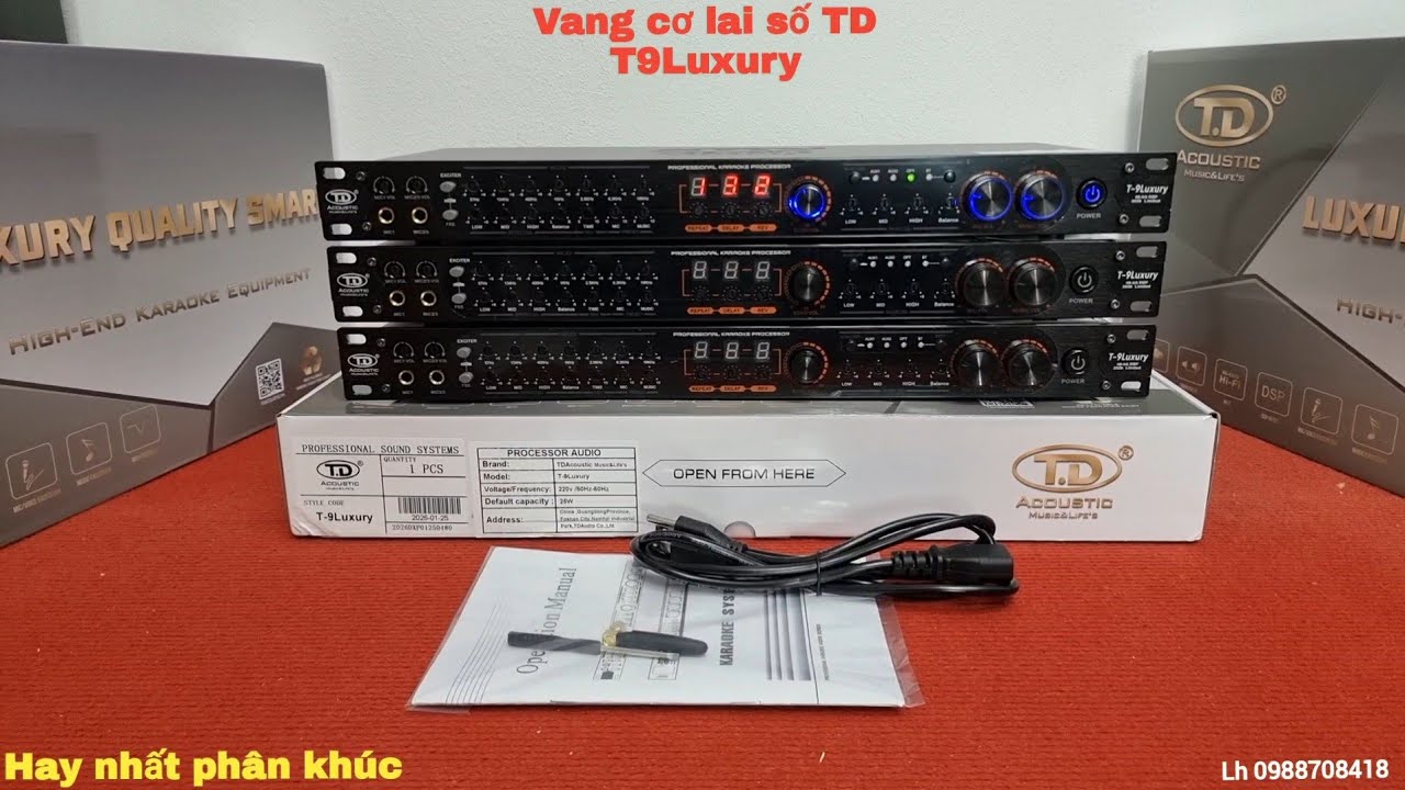 Vang TD-T9Luxury bản 2026 âm thanh tuyệt hay có hàng.lh 0988708418