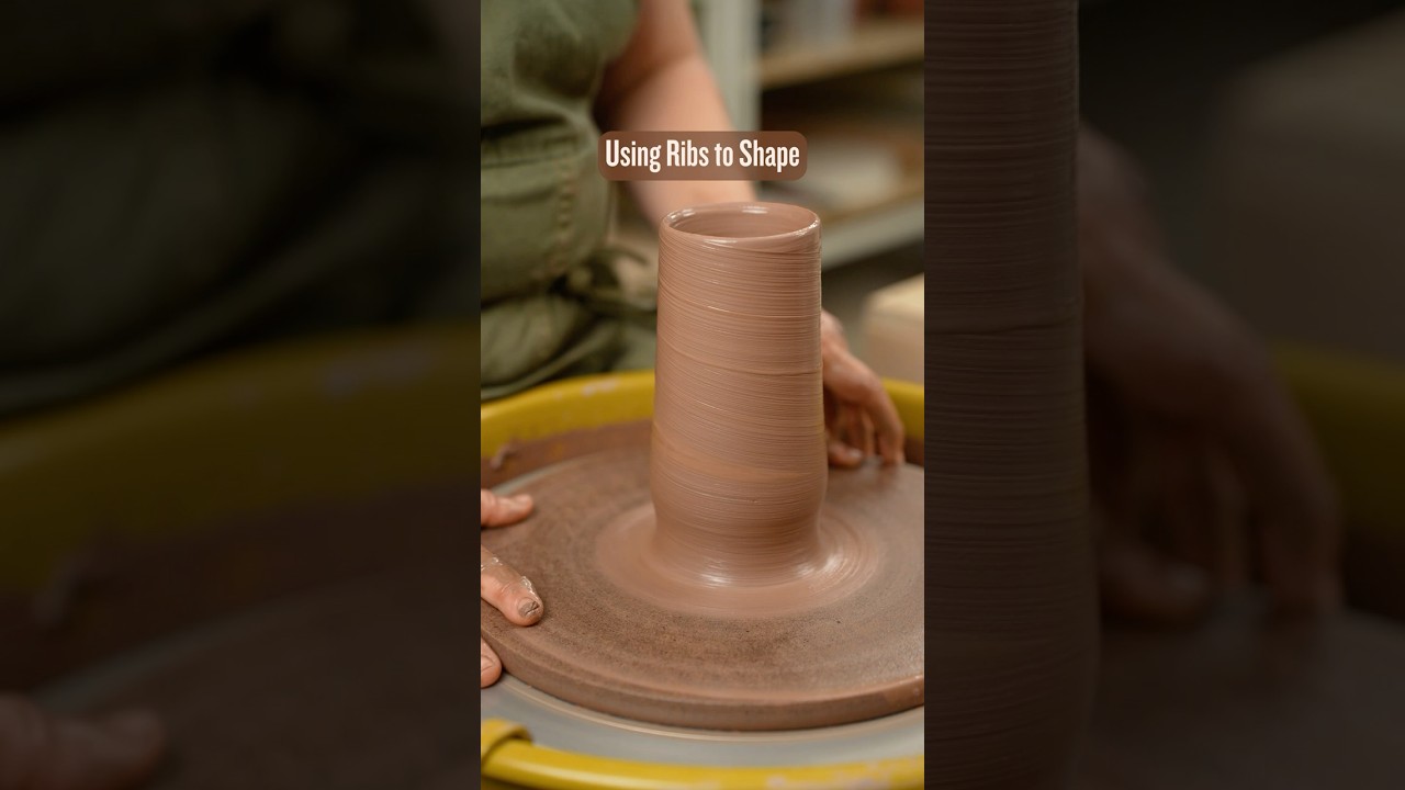Using Ribs to Shape #ceramic #ceramicpottery #potterytutorial #pottery #ceramicart #potteryclay