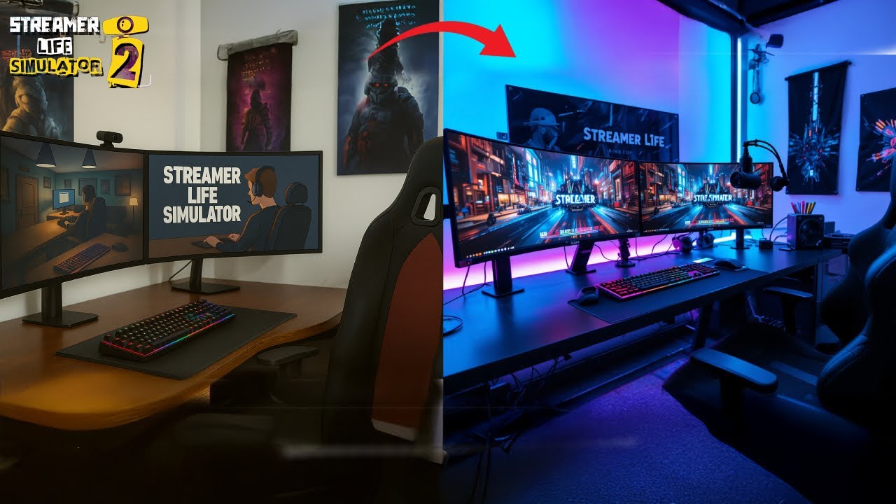 I BUILD A GAMING SETUP | STREAMER LIFE SIMULATER 2 | GAMEPLAY