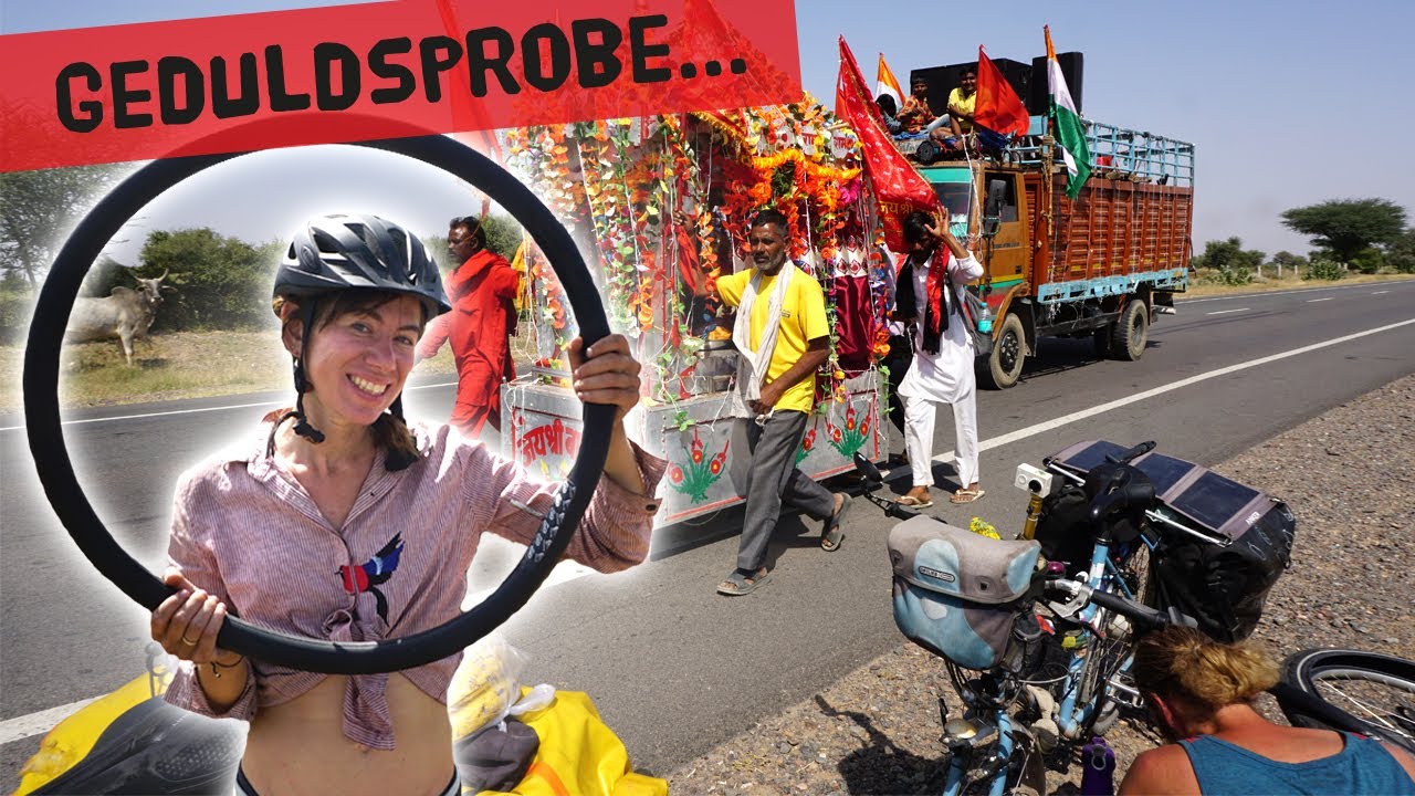 [#62] Platte Reifen + Pilgerreise in Westindien // Mit dem Fahrrad in Indien
